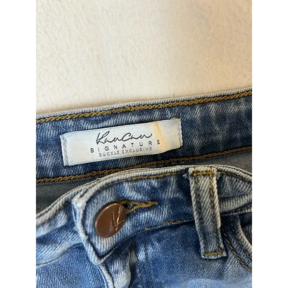 Kancan Signature HighRise Ankle Jeans 28 Blue Distressed Buckle Exclusive - Picture 2 of 9
